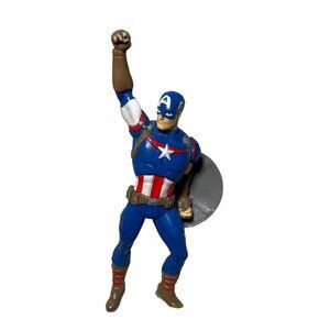 Marvel Captain America Rubber Action Figure With Shield 6"